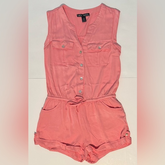Hot Kiss Pink One Piece Romper - Picture 1 of 6